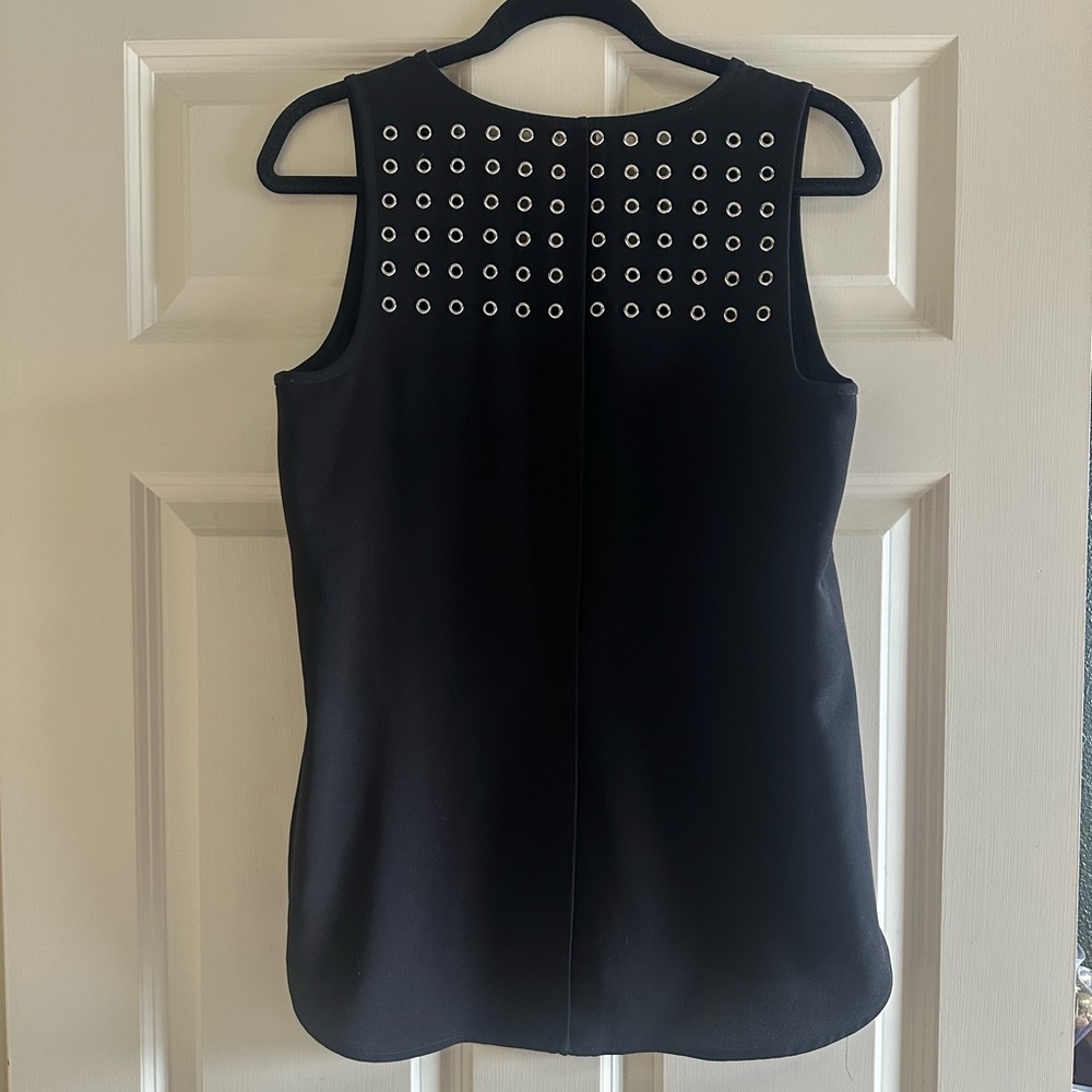 Calvin Klein Black Top with Silver Eyelets - Picture 2 of 5